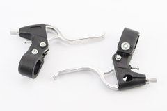 Тормозные ручки V-brake, пластмассово-алюминиевые, черно-серые