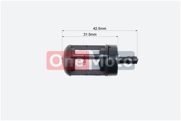 Фильтр топливный - элемент (сетка) d=4,7мм, D=18мм, L=43мм