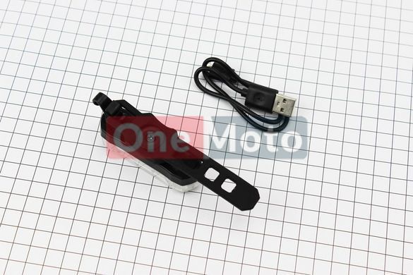 Фонарь передний, Li-ion 3.7V 600mAh зарядка от USB, влагозащитный, JY-6055F