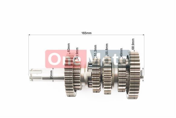 Loncin LX250GY-3 Коробка передач (два вала с шестернями) СВВ-250cc