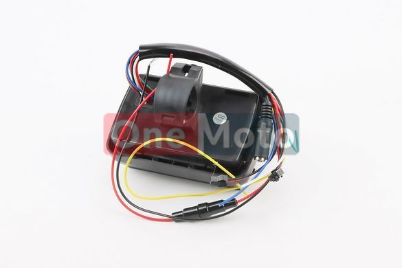 АУДІО-блок з ЖК дисплеєм (МРЗ-USB / SD, FM, пультДУ, сигналізація) + колонки 2шт (хром.)