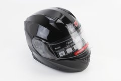 Шлем закрытый с откидным подбородком+очки BLD-162 S- ЧЕРНЫЙ глянец