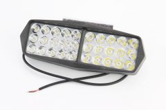 Фара дополнительная светодиодная влагозащитная - 30 LED с креплением, прямоугольная 190*70мм с стробоскопом