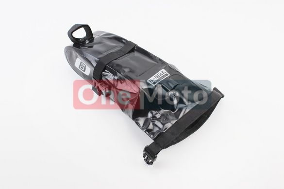 Сумка под сиденье (Bikepacking) 1-1,5L влагозащитная, светоотражающие вставки, крепл. быстросъемное, черная