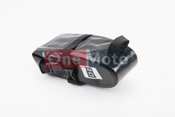 Сумка под сиденье (Bikepacking) 1-1,5L влагозащитная, светоотражающие вставки, крепл. быстросъемное, черная