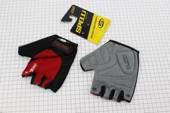 Перчатки без пальцев L черно-красные, с гелевыми вставками под ладонь SBG-1457