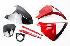 BAOTIAN - BT49QT-12G1 пластик к-кт (15 деталей), ЧЕРНО - БОРДОВЫЙ