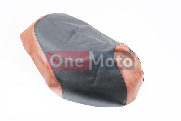 Чехол сидения Honda DIO AF62 (эластичный, прочный материал) черный/коричневый