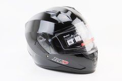 Шлем закрытый (сертификация DOT) + откидные очки BLD-M67 М (57-58см), ЧЕРНЫЙ глянец